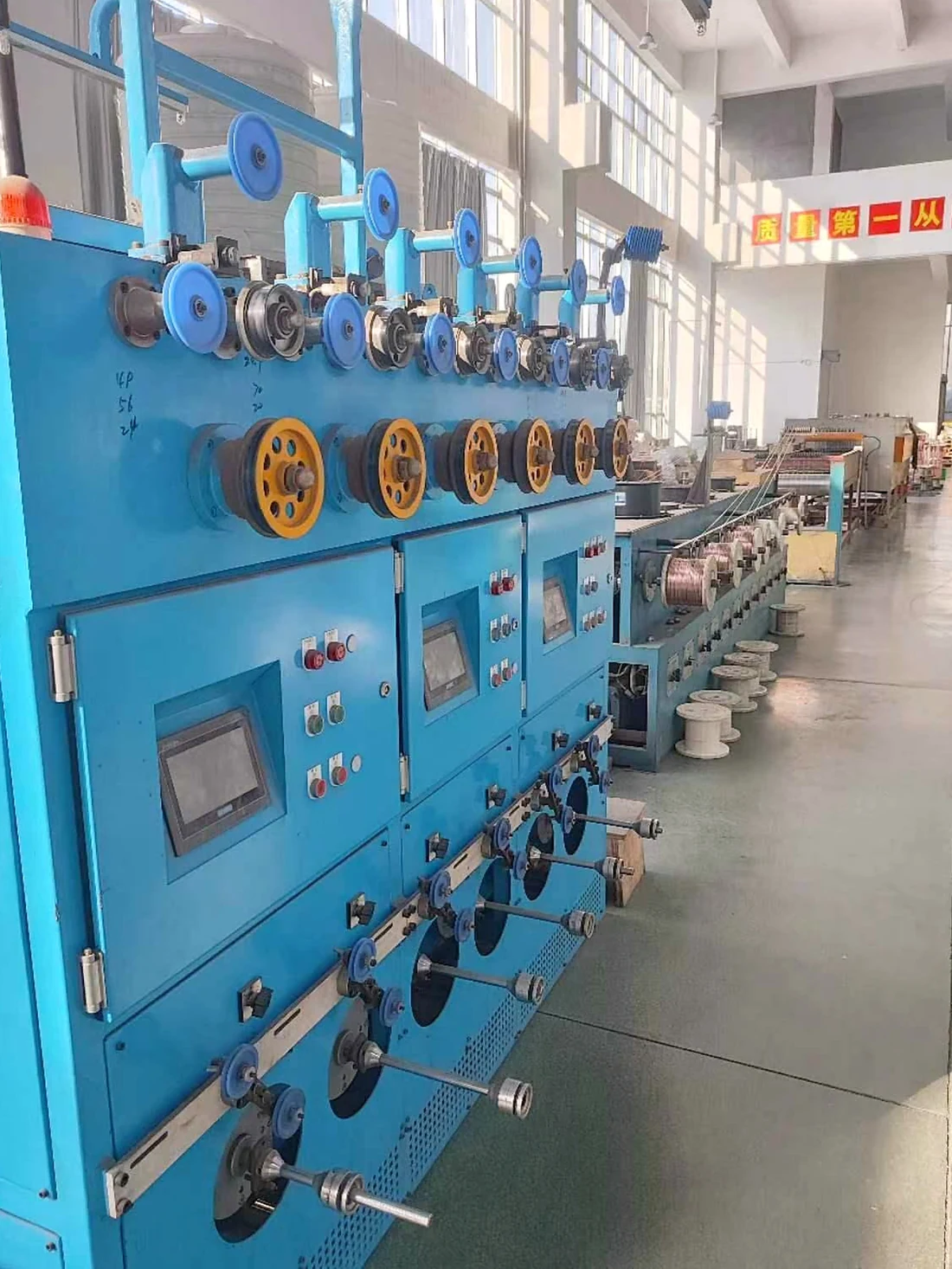 Fine wire drawing line at the XIANYU ALLOY plant