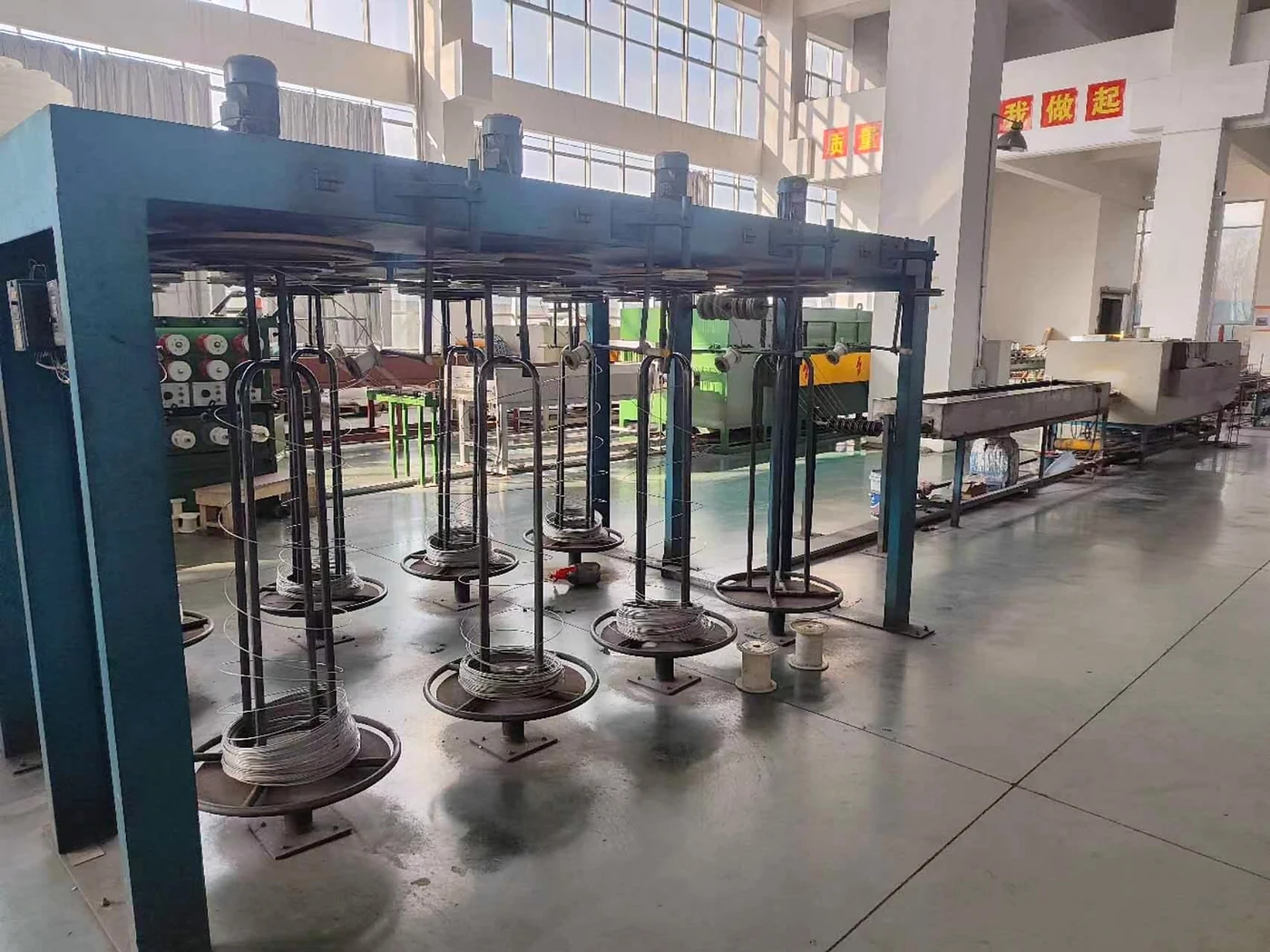 Drawing and finishing equipment on the shop floor