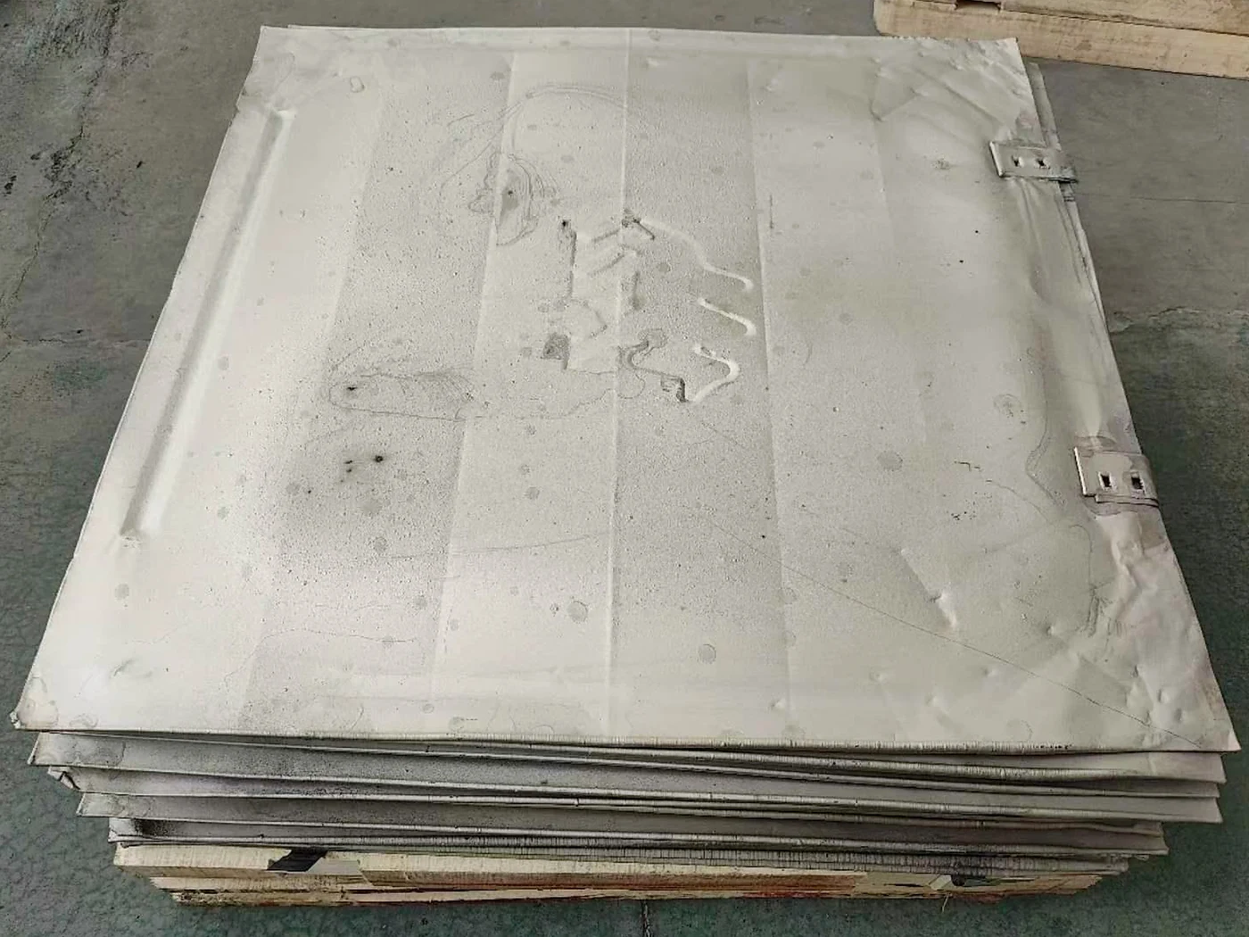 Metal samples retained for inspection